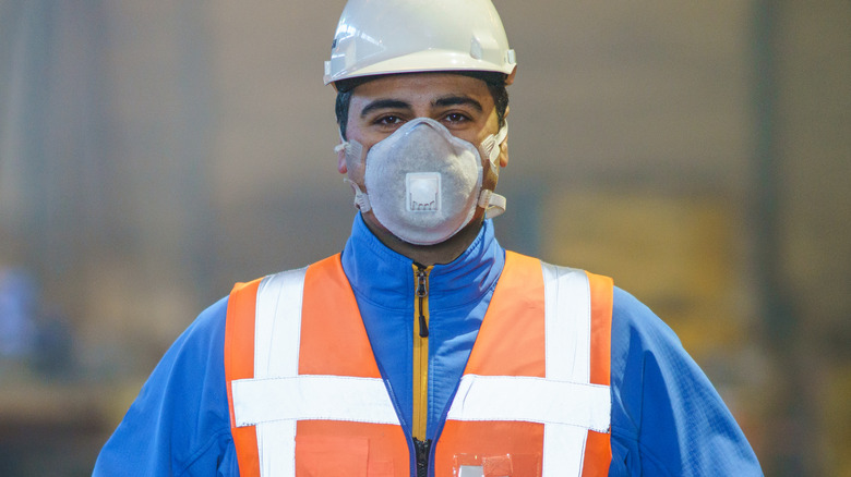 construction worker in helmet