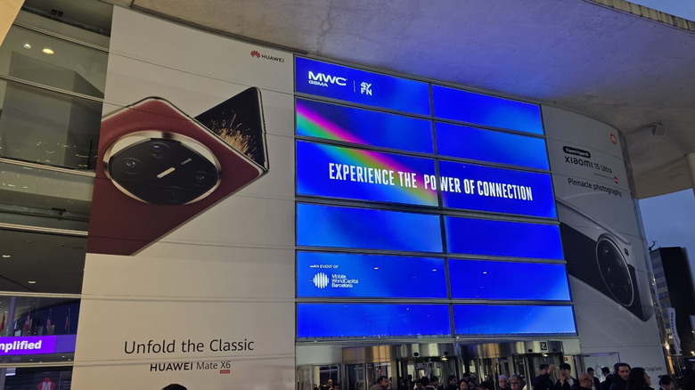 Electronic sign at MWC 2025