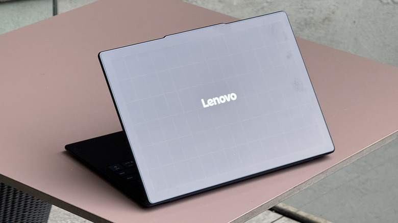 Lenovo Laptop solar on a table