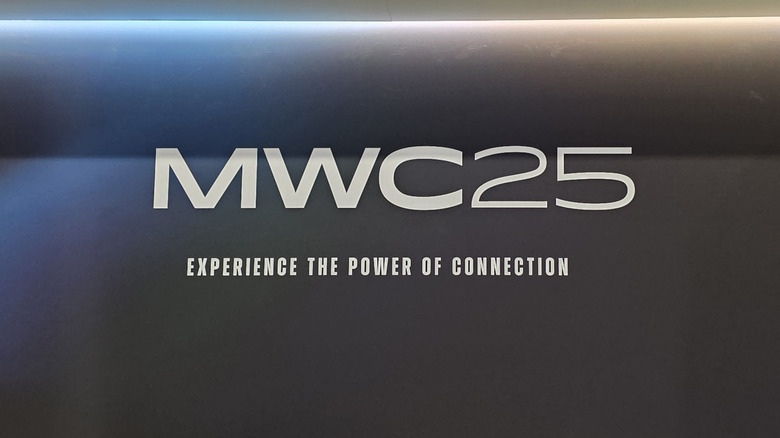 MWC logo on a wall