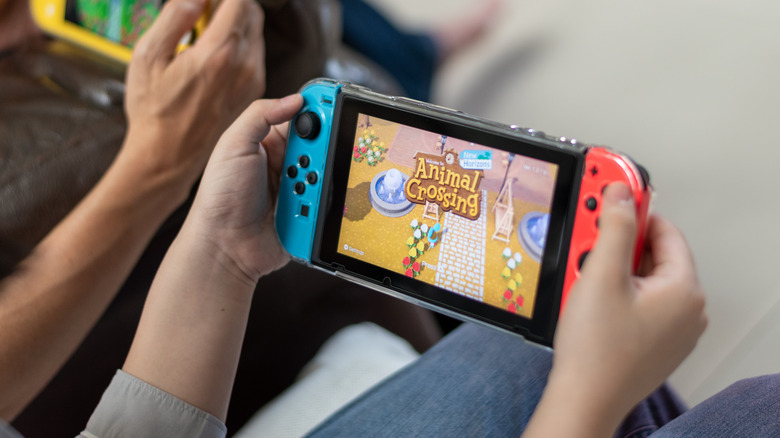 Nintendo Switch with Animal Crossing