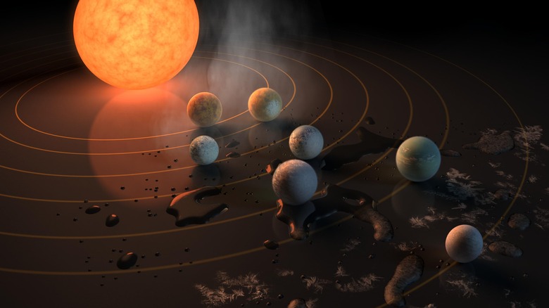 Abstract Concept of TRAPPIST-1 System 