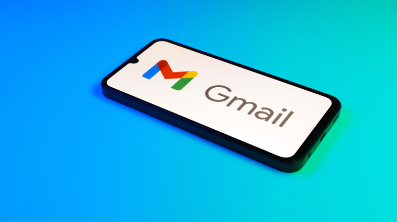 Smartphone with Gmail logo