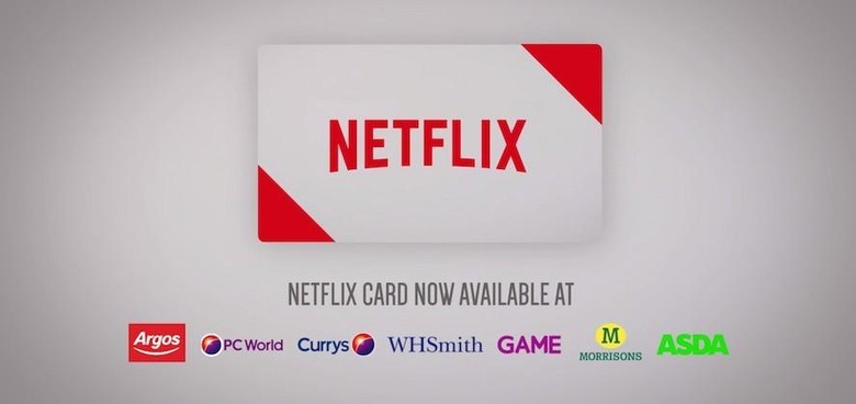 Netflix Card brings pay-as-you-go to streaming service in UK