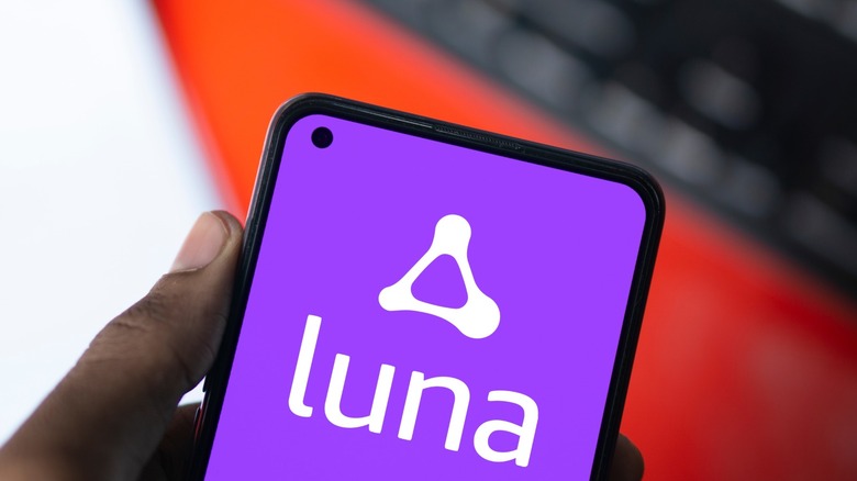 Amazon Luna logo on a smartphone