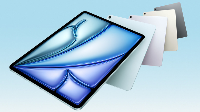 2025 Apple iPad Air M3 tablets in a lineup