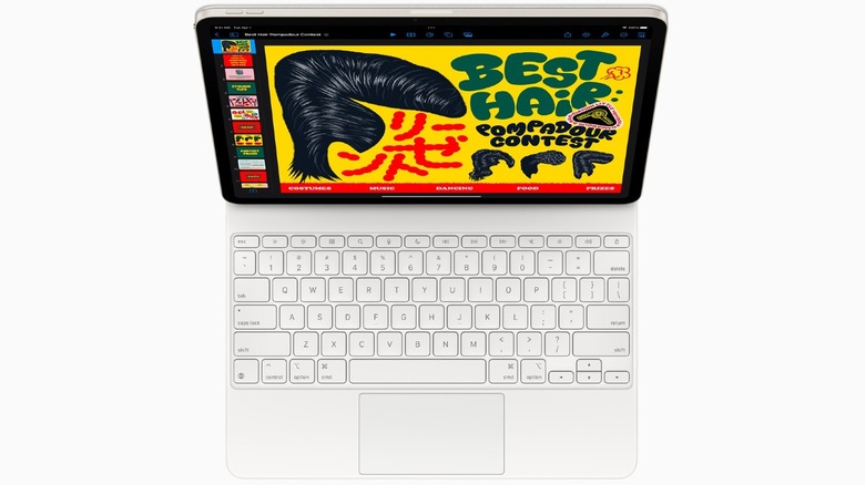 2025 iPad Air M3 tablet connected to Apple Magic Keyboard