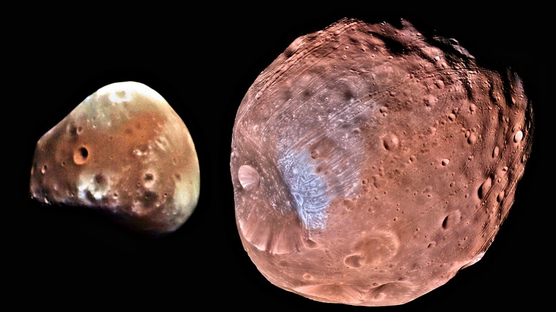Two Mars moons side-to-side
