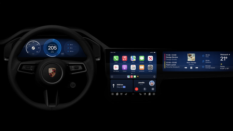 Apple CarPlay UI on Porsche