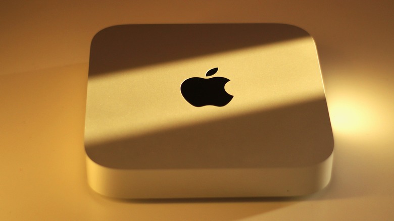 Apple Mac mini on desk