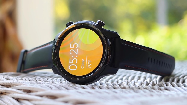 TicWatch smartwatch yellow screen