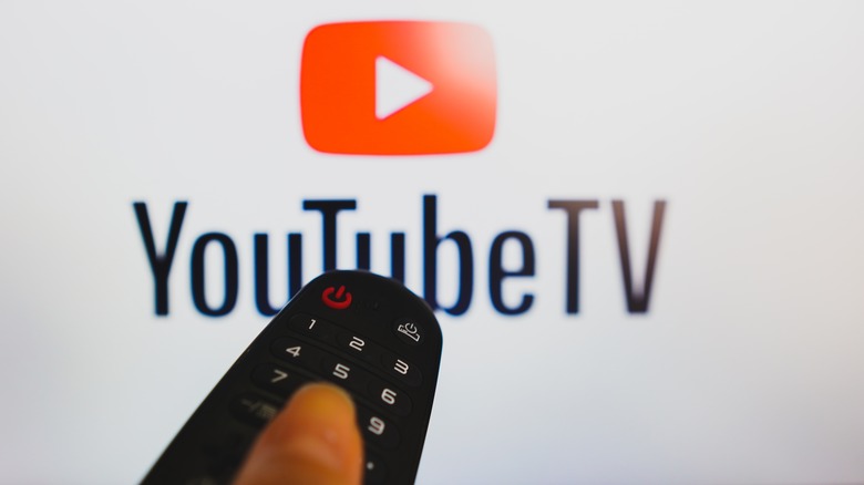 YouTube TV logo with remote