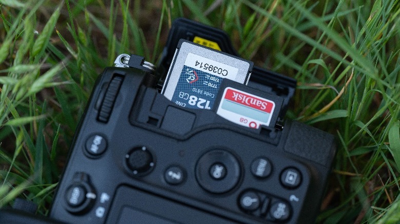 Nikon Z8 with memory cards