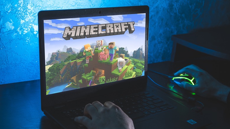 Minecraft on PC laptop