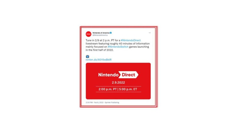 Nintendo tweet