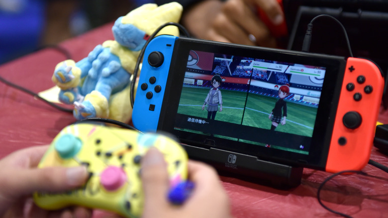 A game being played on the Nintendo Switch.