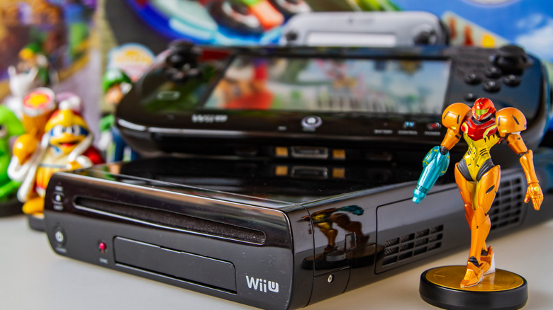 Wii U console with Amiibo