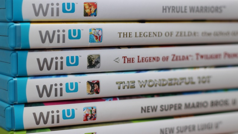 Stack of Wii U games