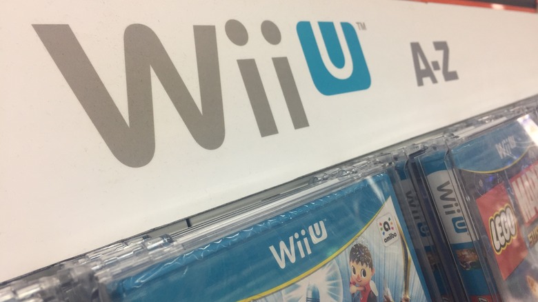 Wii U games in a store