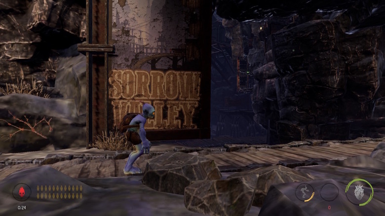 Screenshot of the entrance to Sorrow Valley