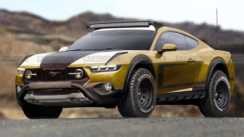 An illustration of supposed Ford Mustang Raptor