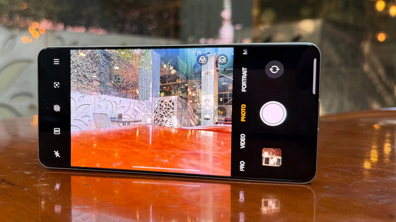 View of the default camera app on the OnePlus 13R.