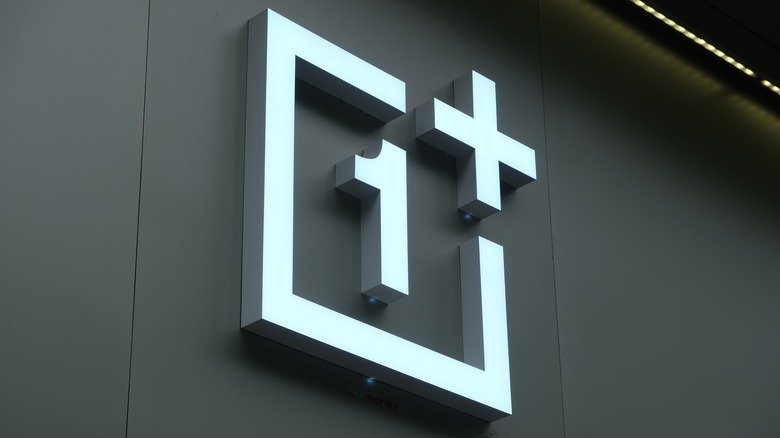 OnePlus logo on building