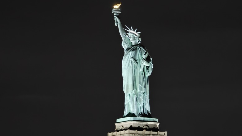 Statue of Liberty at night