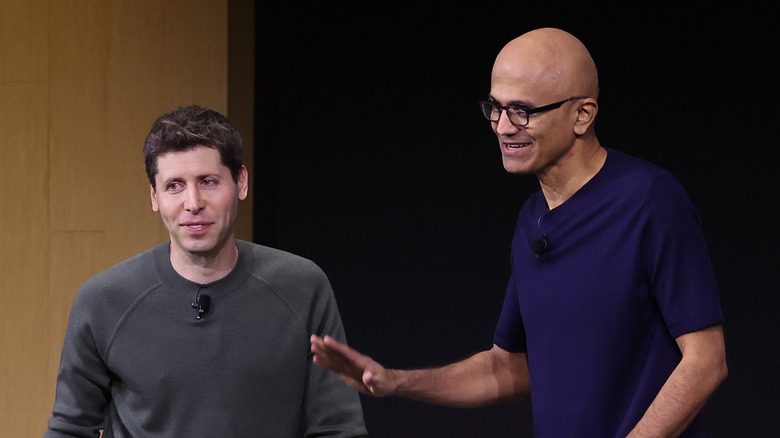 Sam Altman and Satya Nadella 