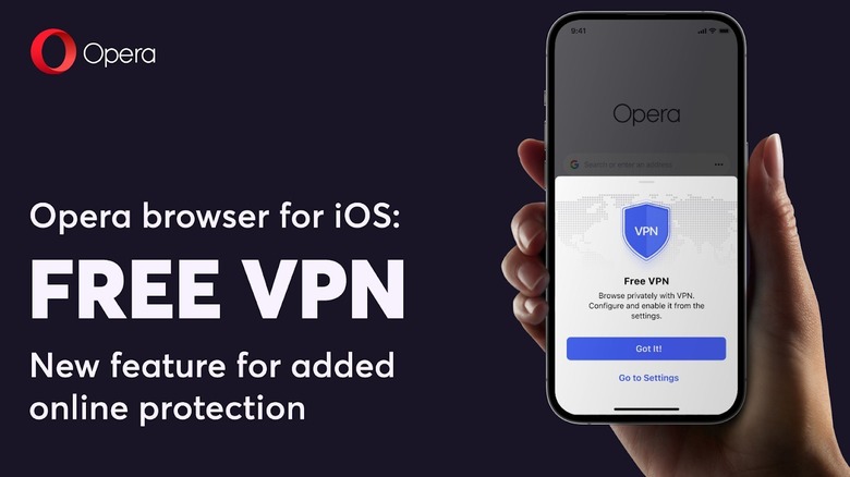 Opera VPN iOS advert