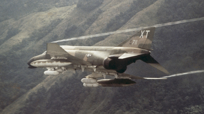 F-4c flying away