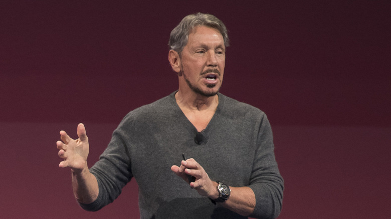 Larry Ellison speaking Oracle event