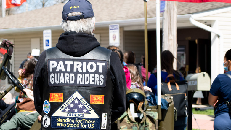 Patriot Guard Rider member standing at an event