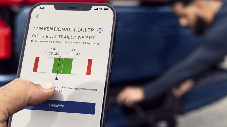 Ford's Onboard Scales app in action.