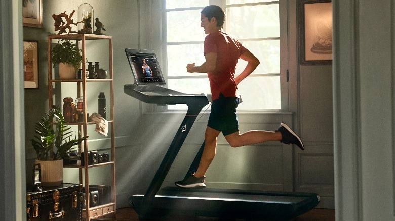 Person running on Peloton Tread