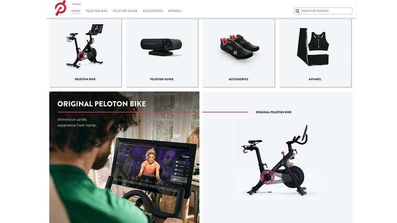 Peloton Amazon store screenshot