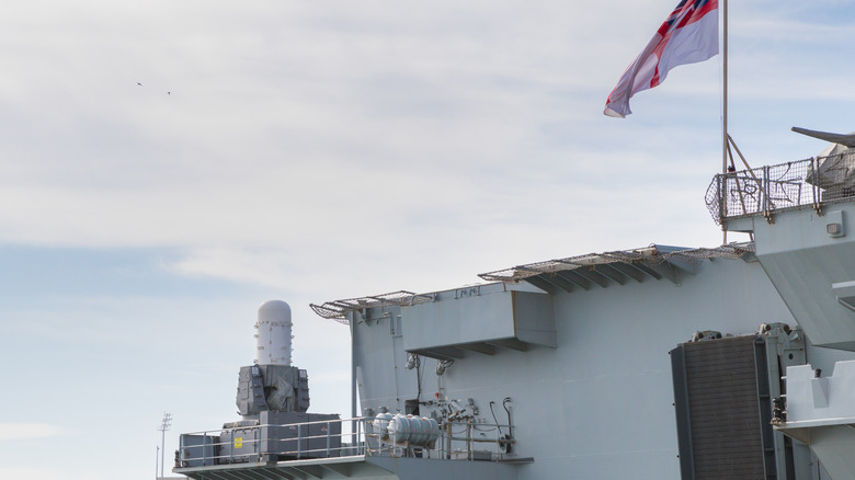HMS Ocean with Phalanx CIWS system