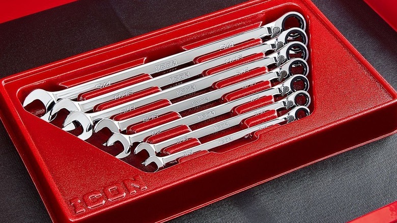 set of icon wrenches in case