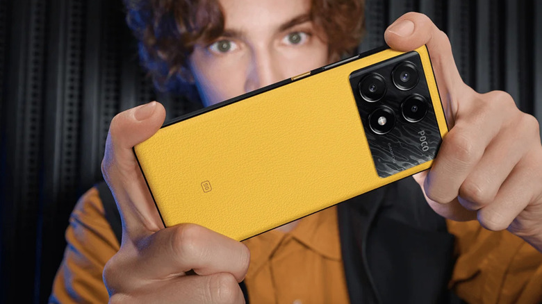 Poco X6 Pro in yellow.