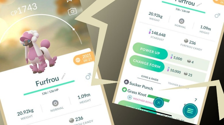 Furfrou screenshots in Pokemon GO