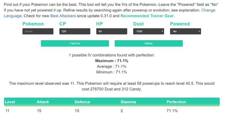 Pokemon GO Walkthrough Guide: Use This IV Calculator To Determine Which  Pokemon to Keep and Evolve – AppUnwrapper