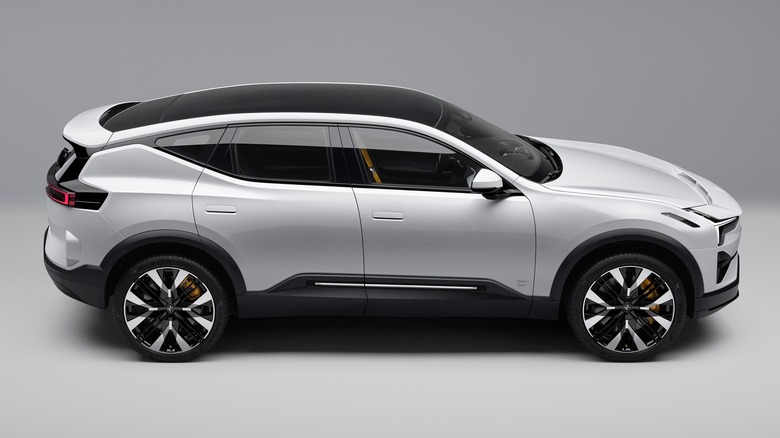 The upcoming Polestar 3 electric SUV side view