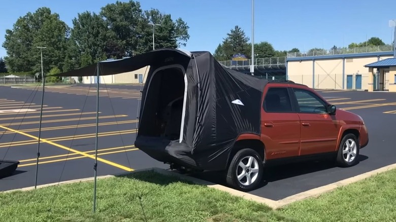 Pontiac Atztek with tent attached