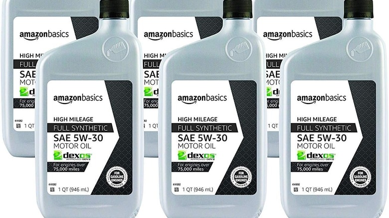 bottles of AmazonBasics oil