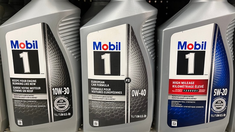 mobil 1 bottles