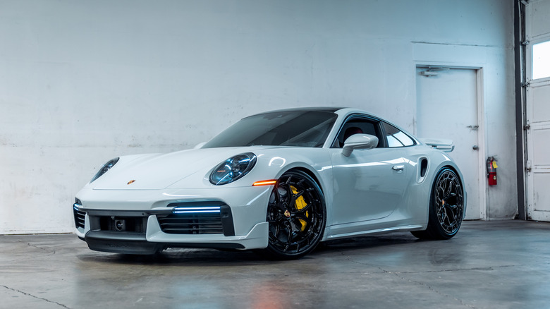 Porsche 992 Turbo S front-left three-quarter view parked