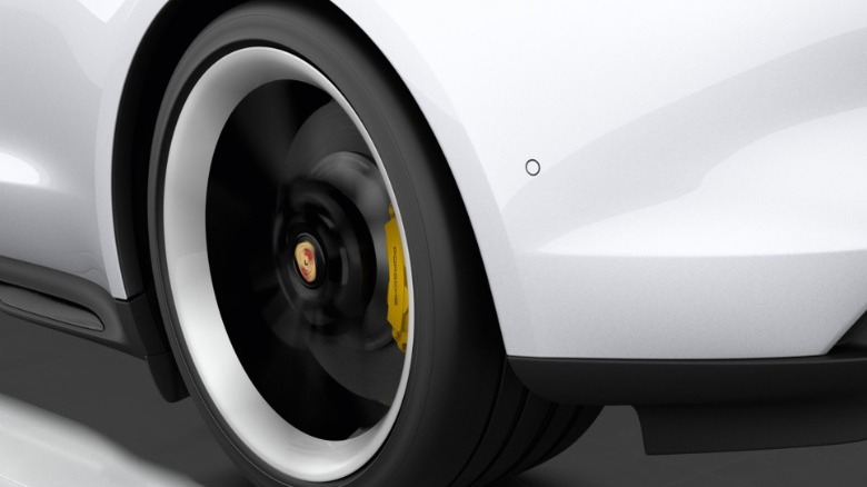 porsche taycan wheel closeup