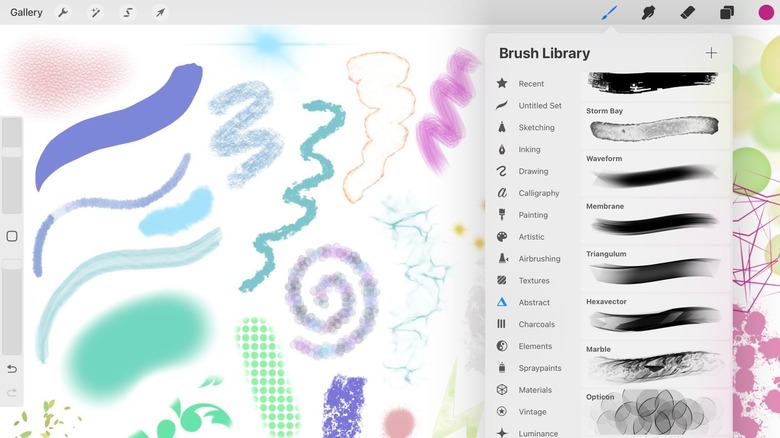 different brush types Procreate