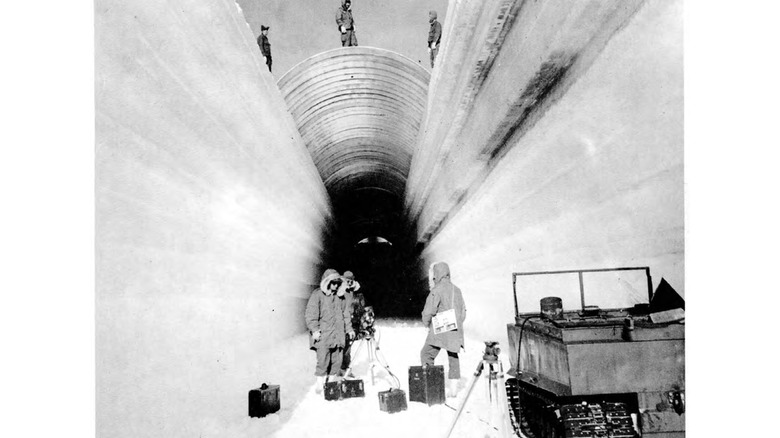 trench construction at Camp Century