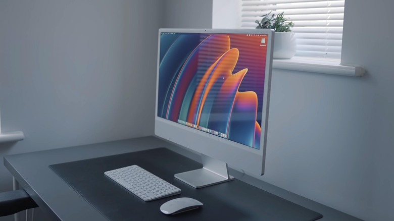 Apple iMac M1 on desktop